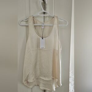 💝Nwt mango satiny champagne color racerback tank